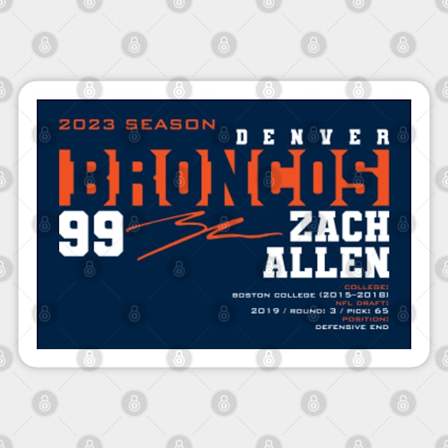 Allen - Broncos - 2023 Magnet by Nagorniak